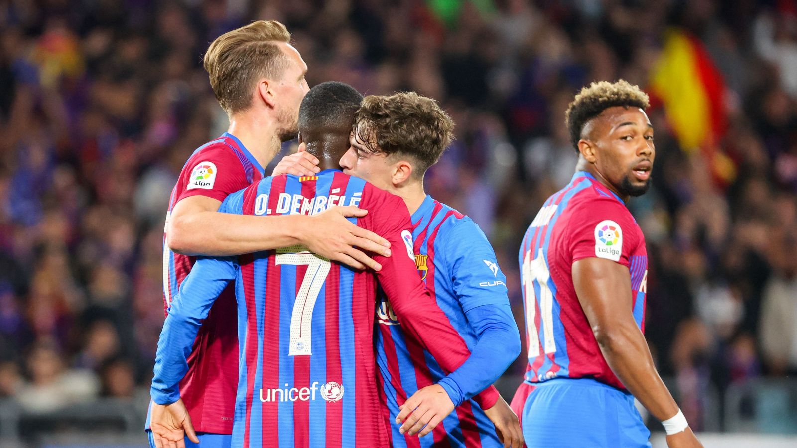 Ousmane Dembele Luuk de Jong Gavi Adama Traore Barcelona Australia 2022