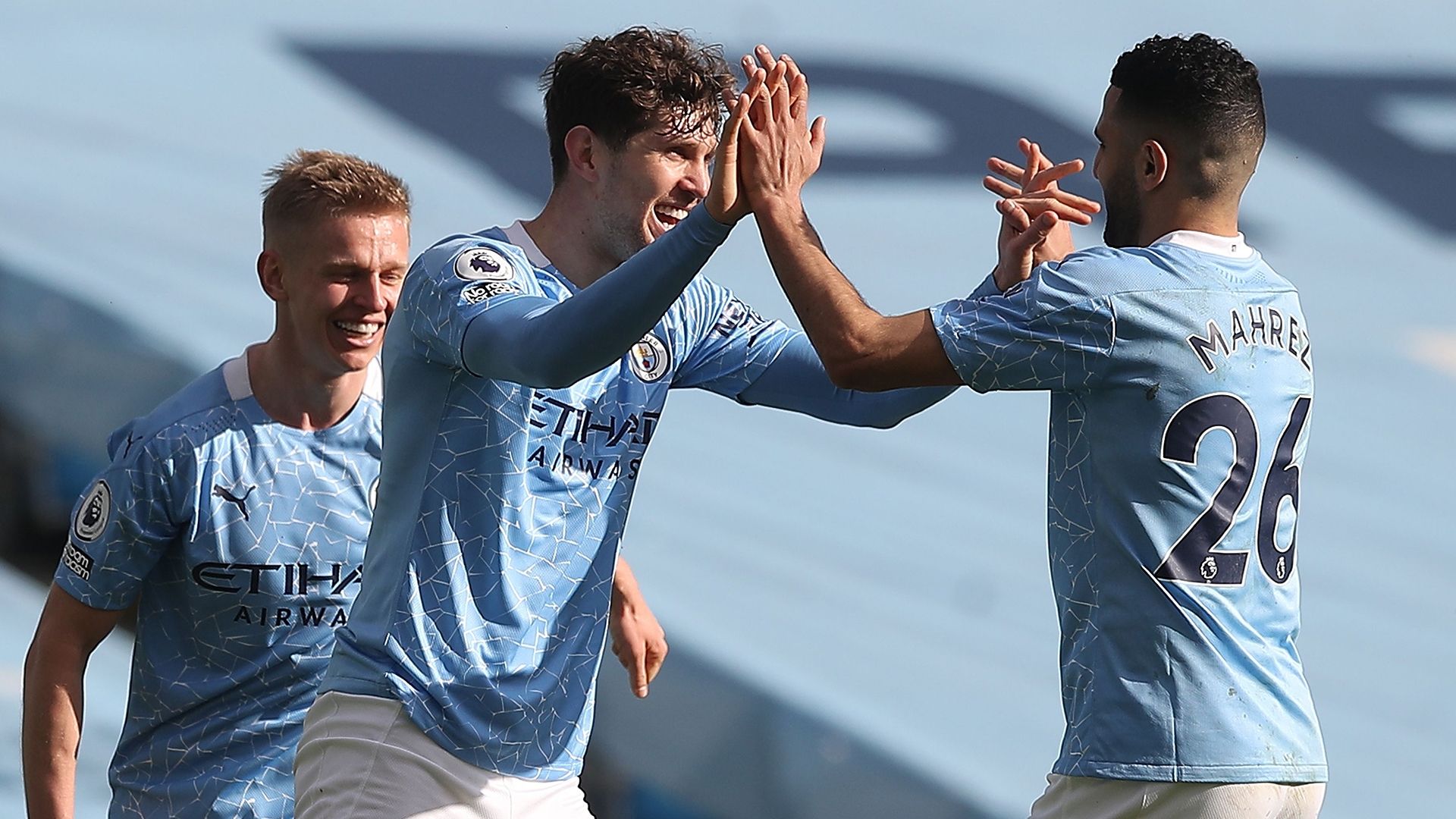 John Stones Riyad Mahrez Man City 2020-21