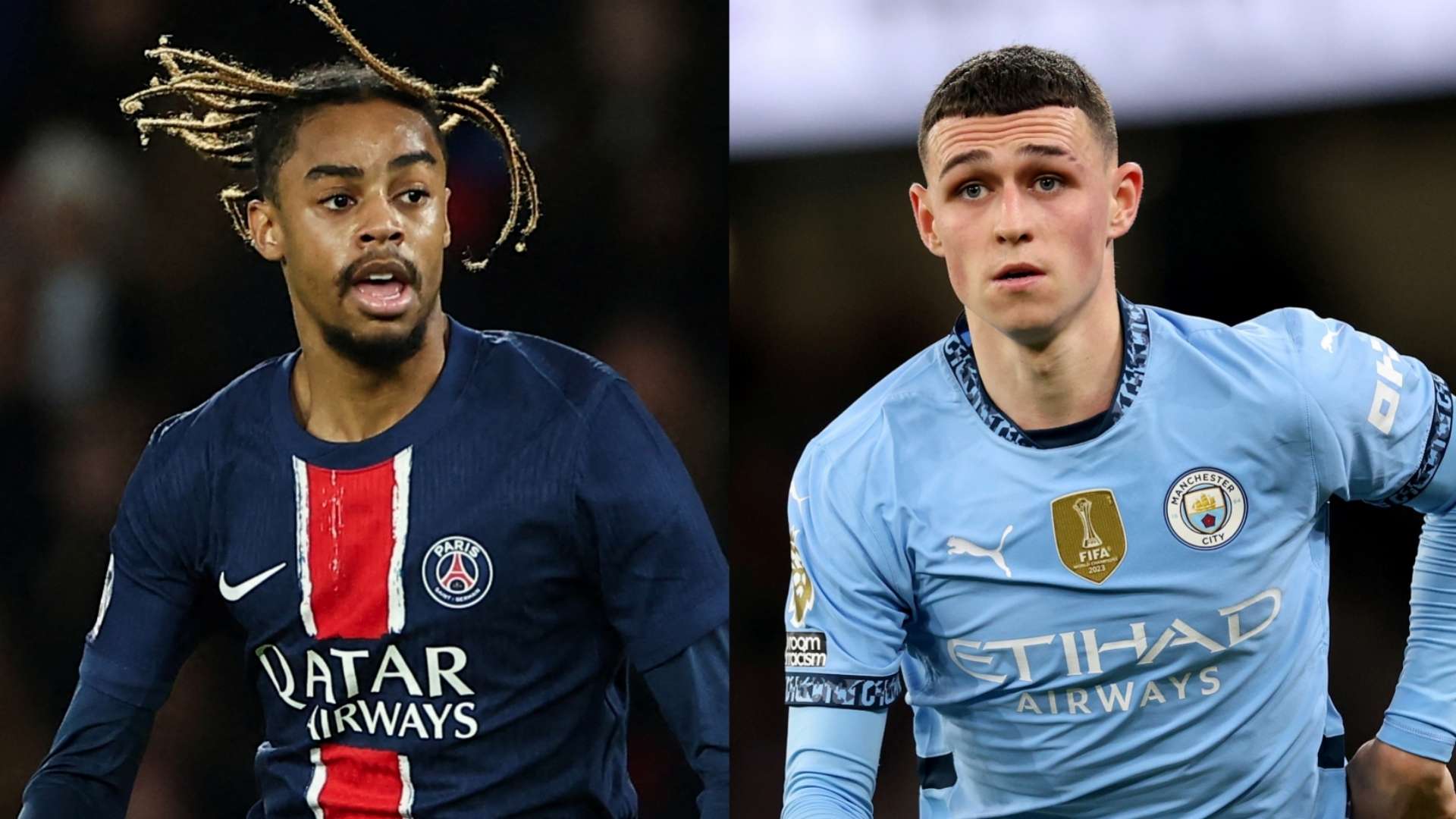 Bradley Barcola PSG Phil Foden Man City