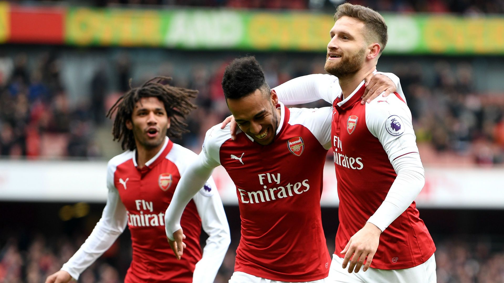Pierre-Emerick Aubameyang Shkodran Mustafi Arsenal