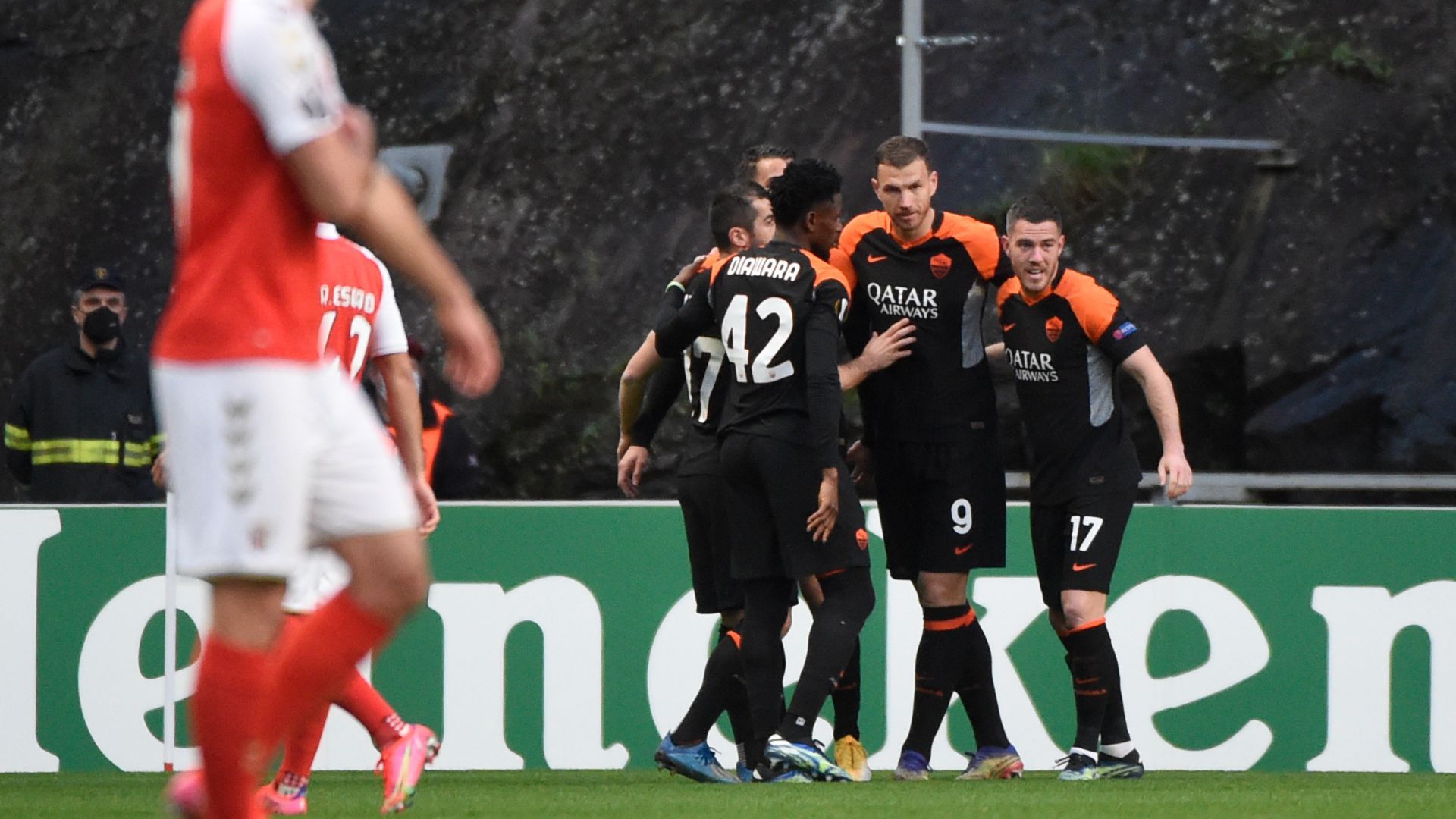 Edin Dzeko Braga Roma UEFA Europa League