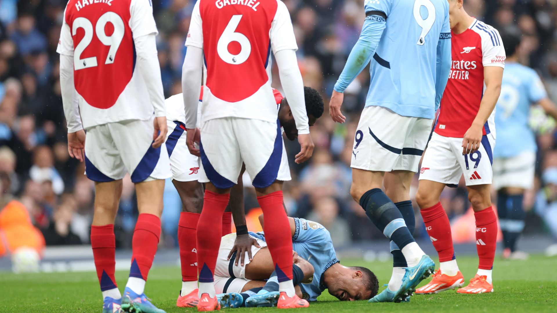 Rodri Manchester City injury Arsenal 2024-25