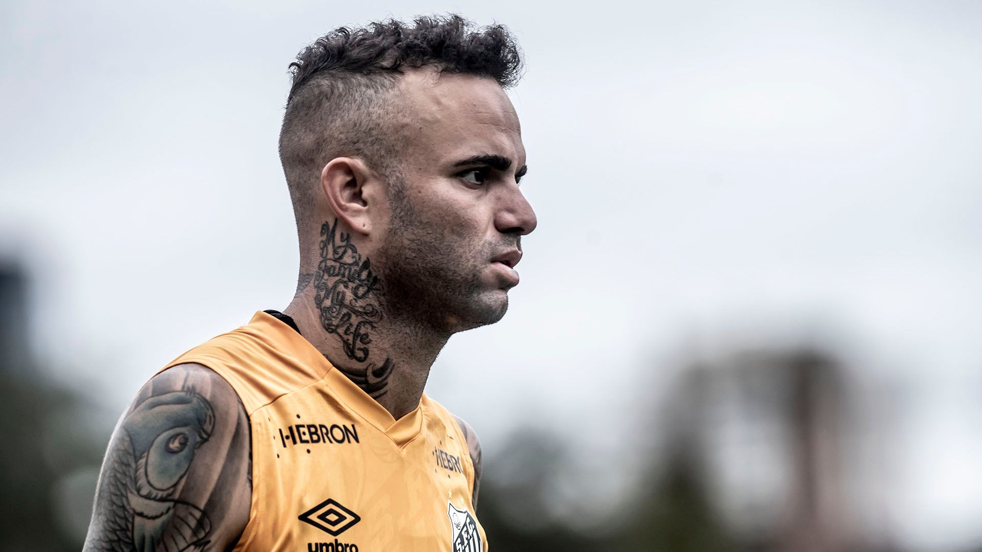 Luan, treino do Santos, 2022