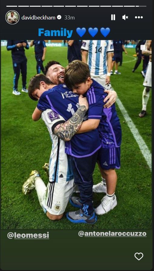 David Beckham Messi Instagram