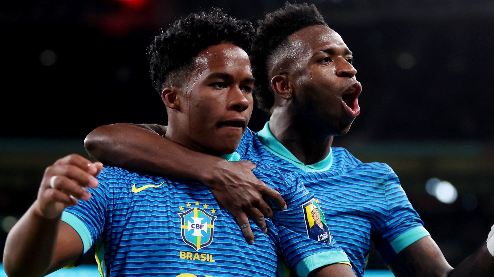 Endrick e Vini Junior, Inglaterra x Brasil 2024