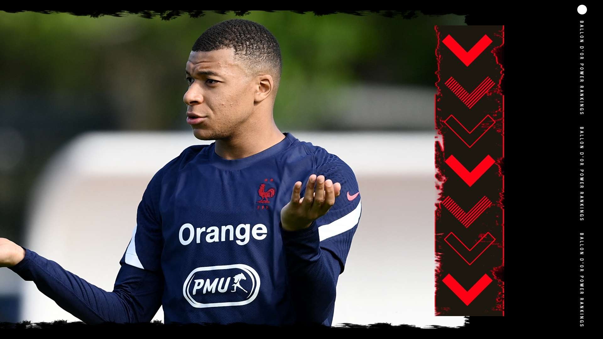 Kylian Mbappe Ballon d'Or Rankings GFX