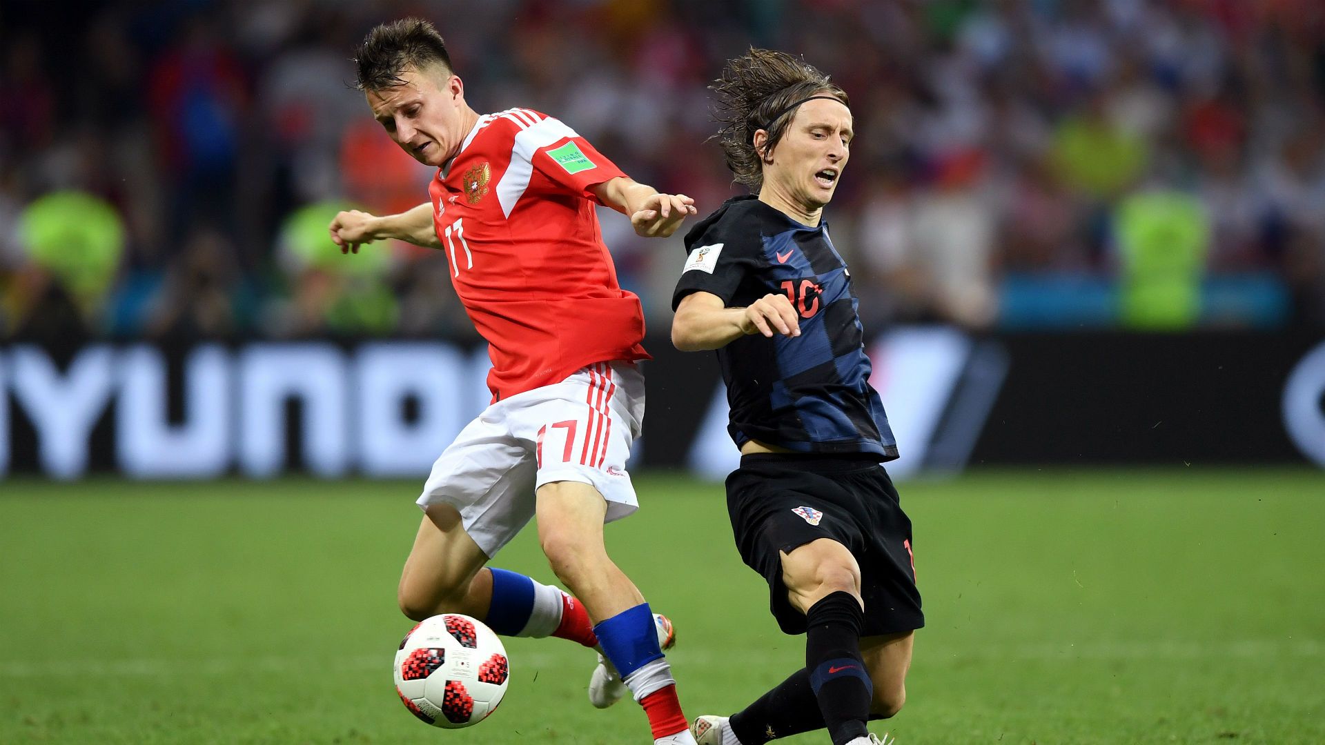 russia croatia - aleksandr golovin luka modric - world cup - 07072018