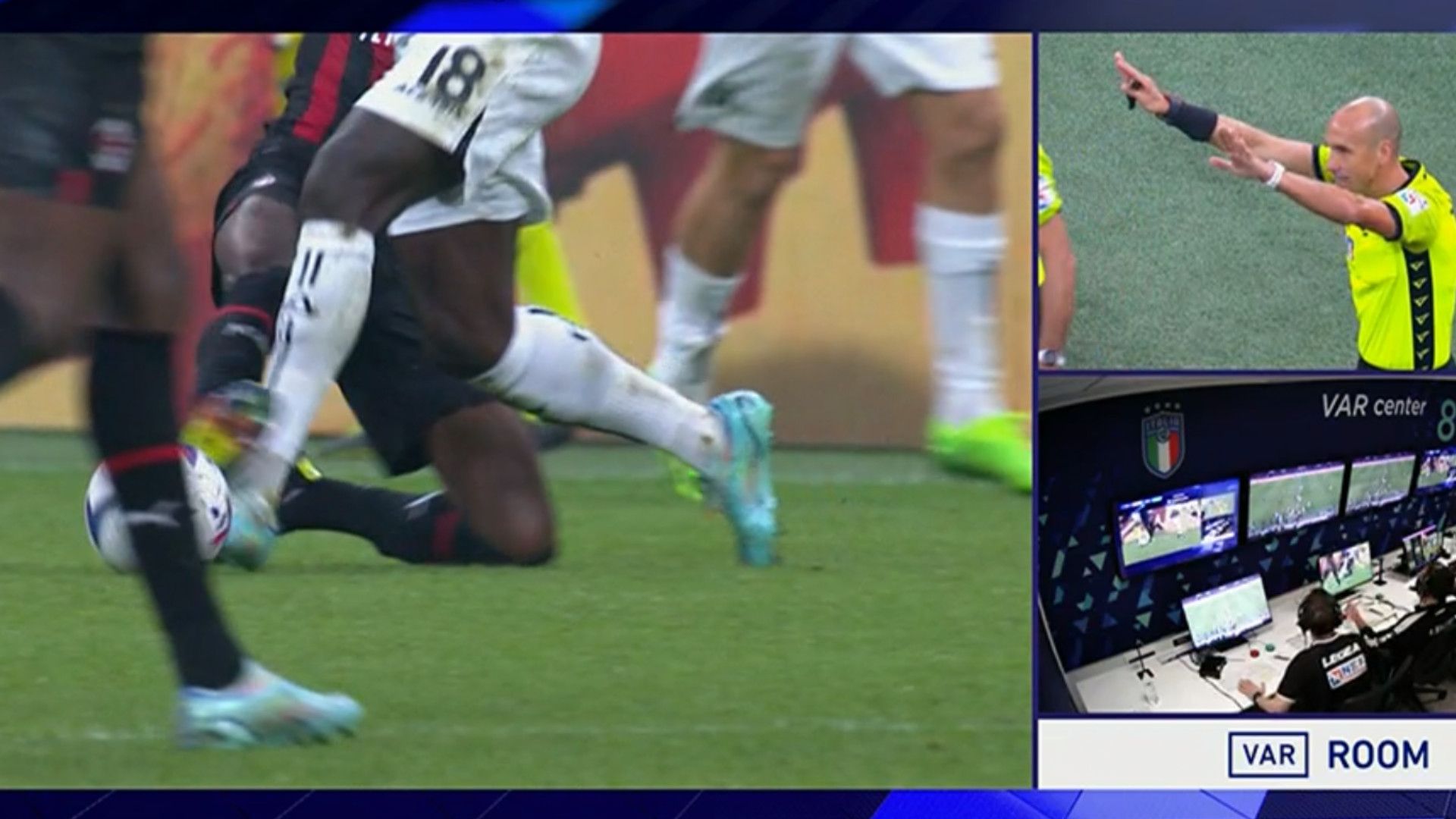 Milan Spezia foul