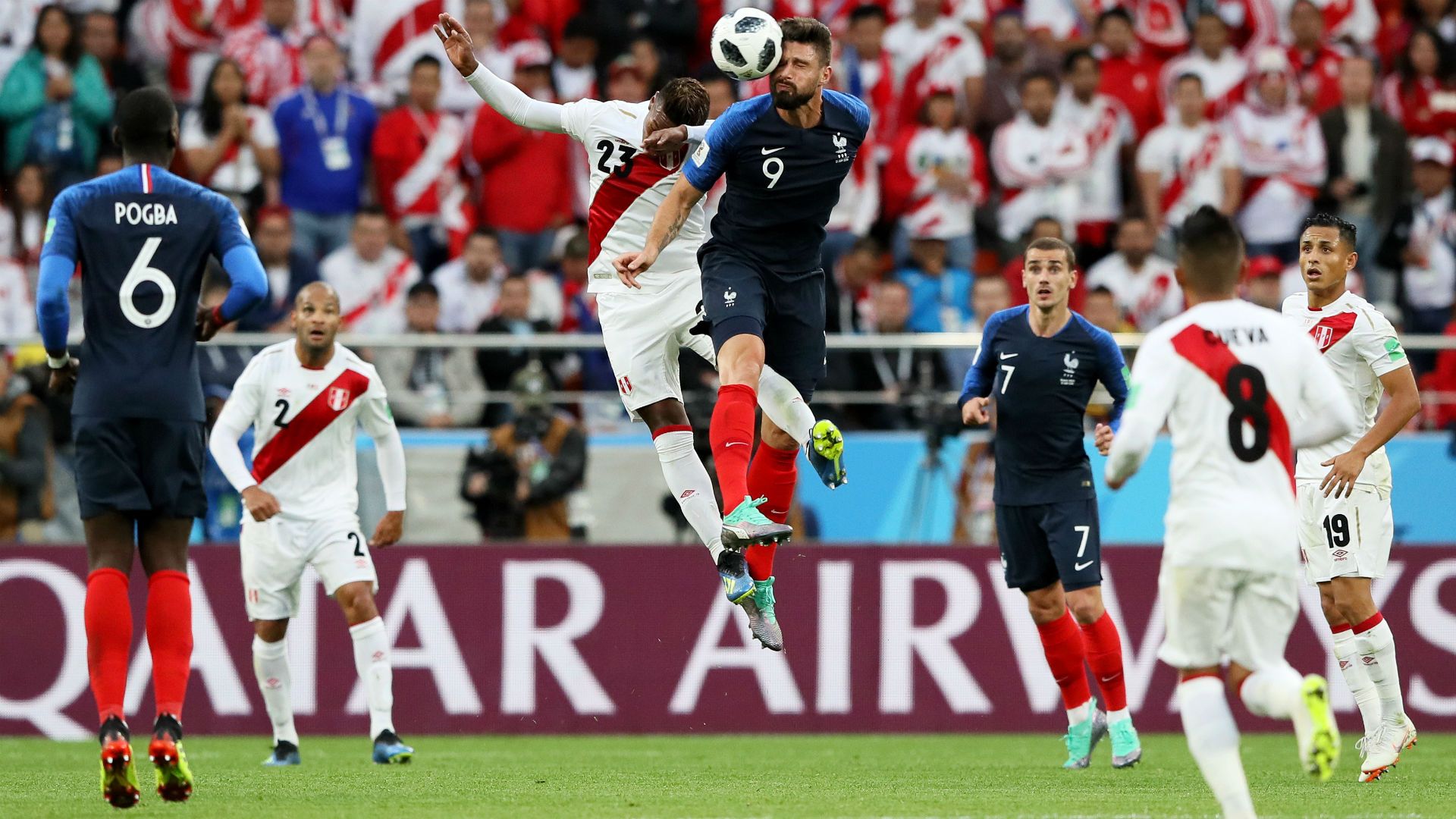 Olivier Giroud Pedro Aquino France Peru World Cup 2018 21062018