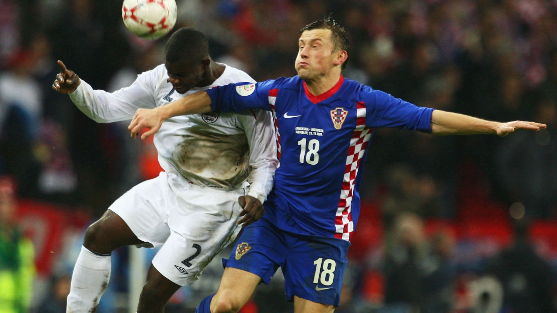 ivica olic micah richards - england croatia - euro 2008 qualifier - 21112007