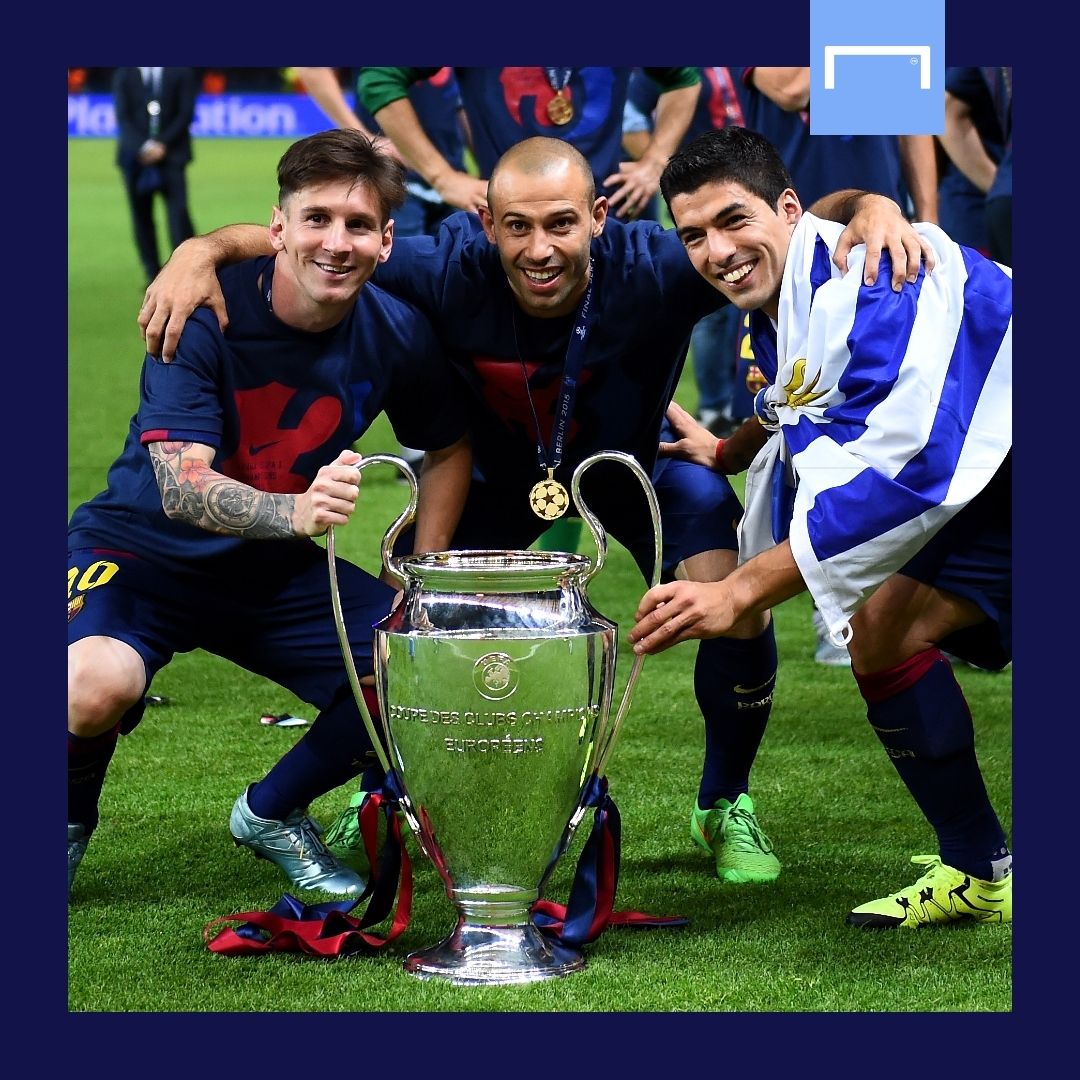 Luis Suarez Lionel Messi Javier Mascherano Barcelona GFX