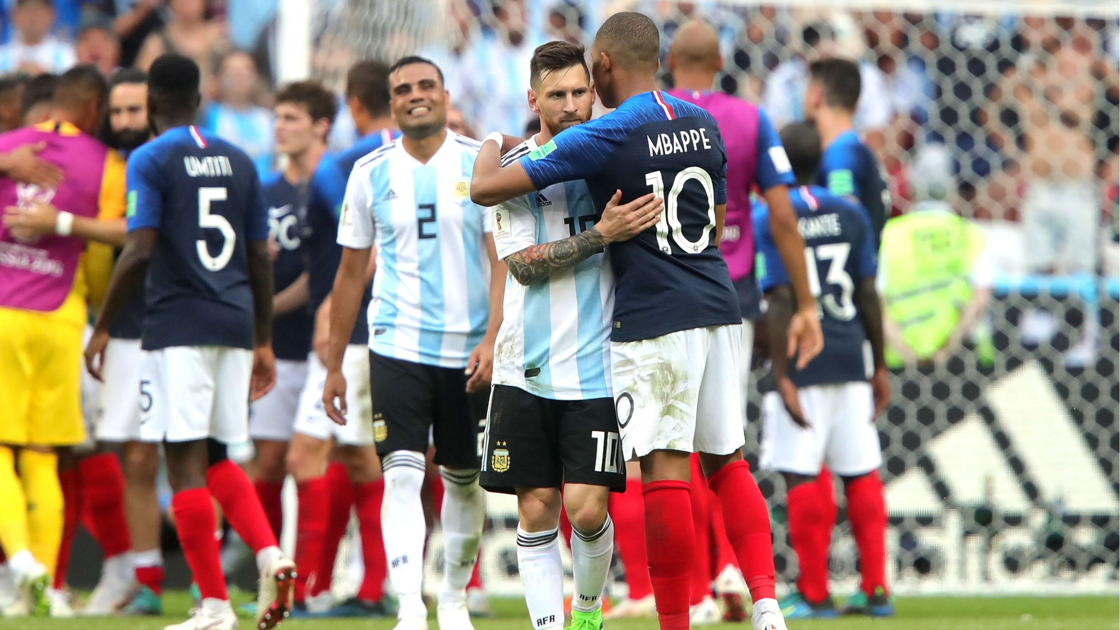 Lionel Messi Kylian Mbappe Argentina France World Cup 2018