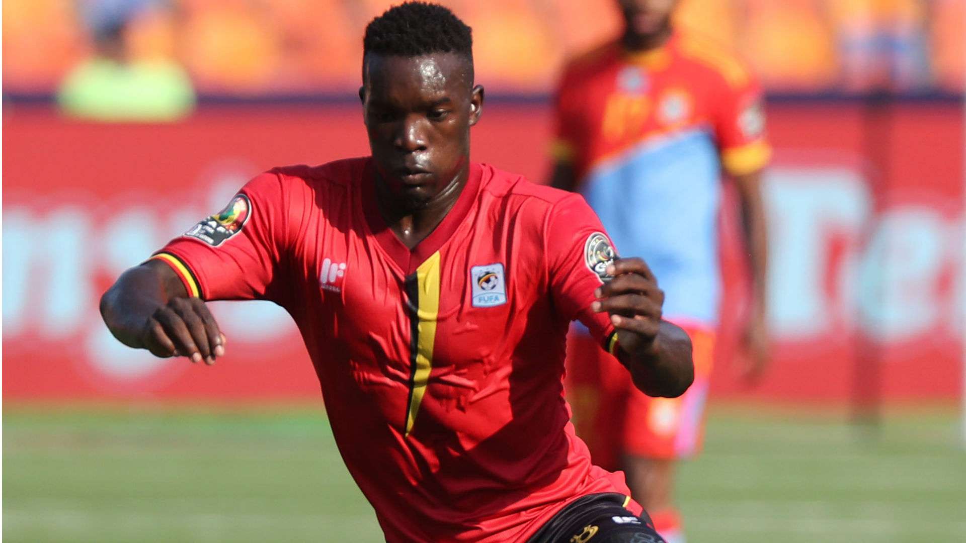 Khalid Aucho of Uganda during the 2019 Africa Cup of Nations Finals football match between DR Congo.