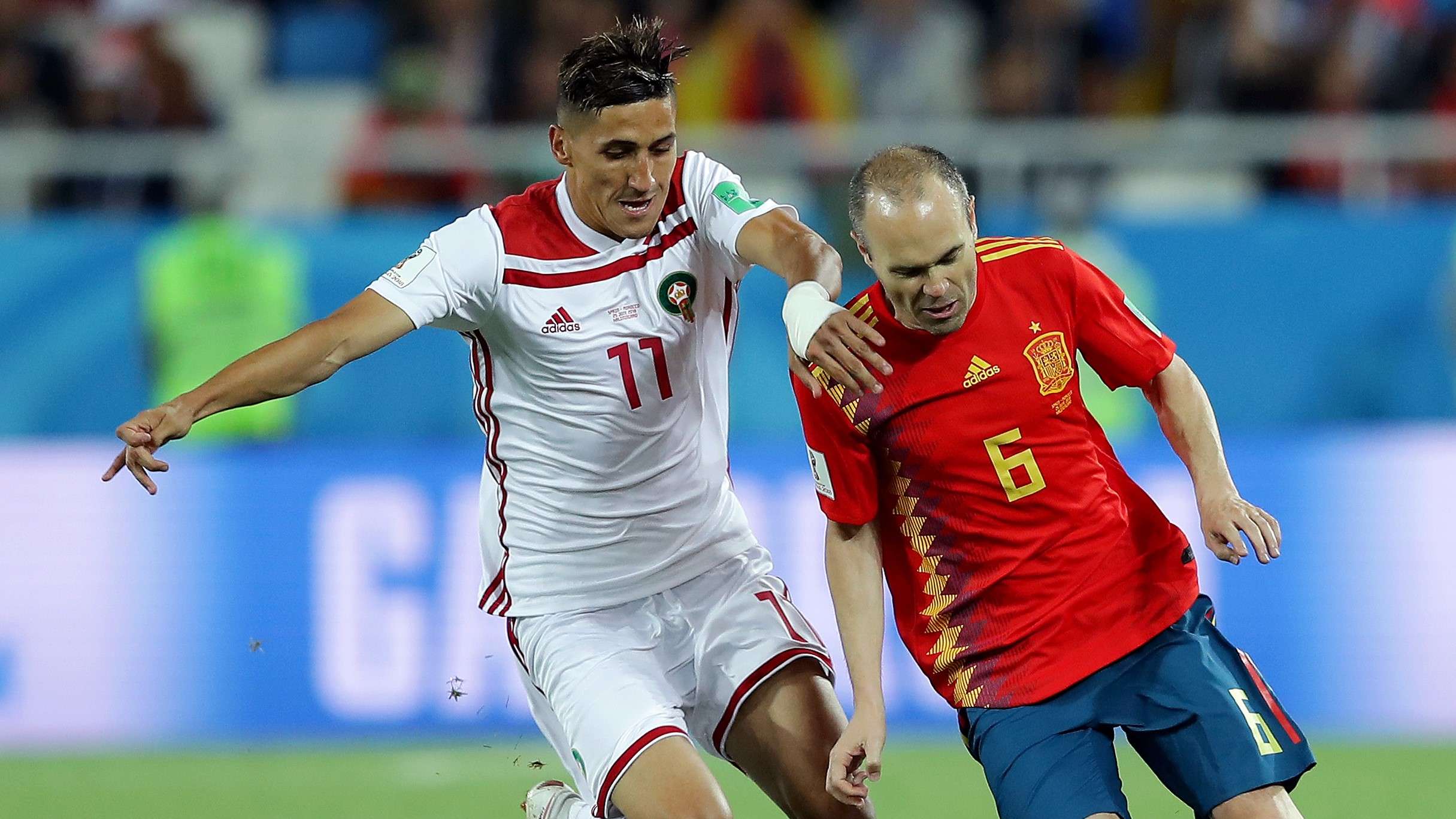 Andres Iniesta Faycal Fajr Spain Morocco España Portugal 25062018