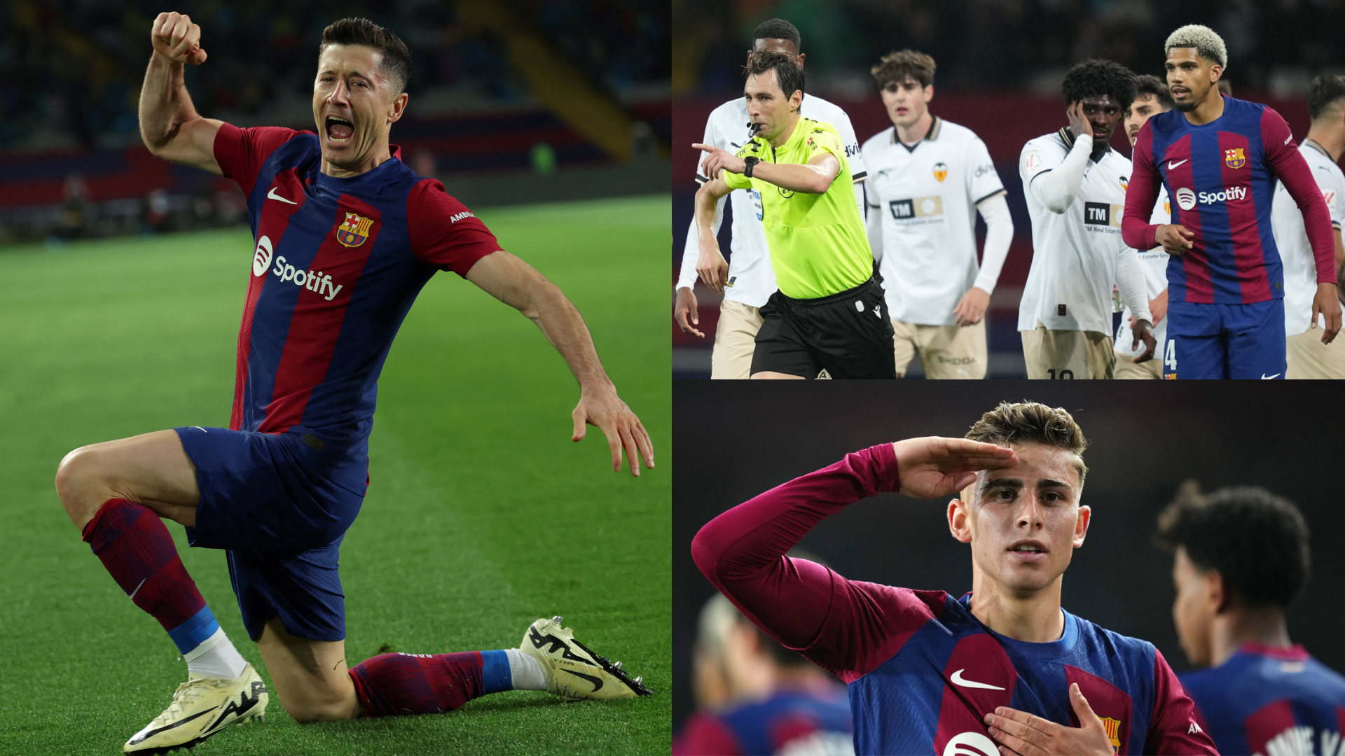 Barcelona player ratings vs. Valencia: Chaos in Catalonia! Robert Lewandowski hat-trick secures win after another nightmare for Ronald Araujo | Goal.com