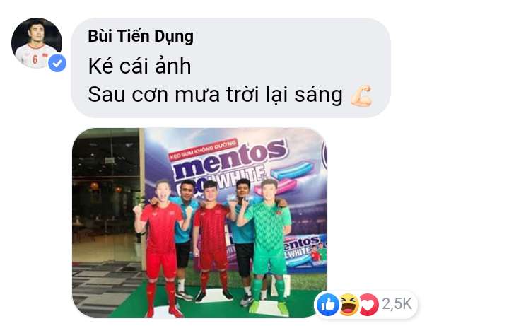 Reaction Comments on Bui Tien Dung's post
