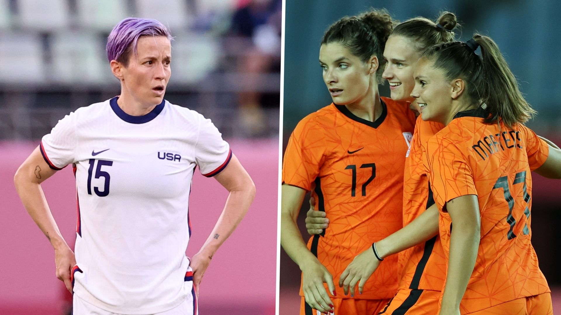 Megan Rapinoe Dominique Janssen Vivianne Miedema Lieke Martens split