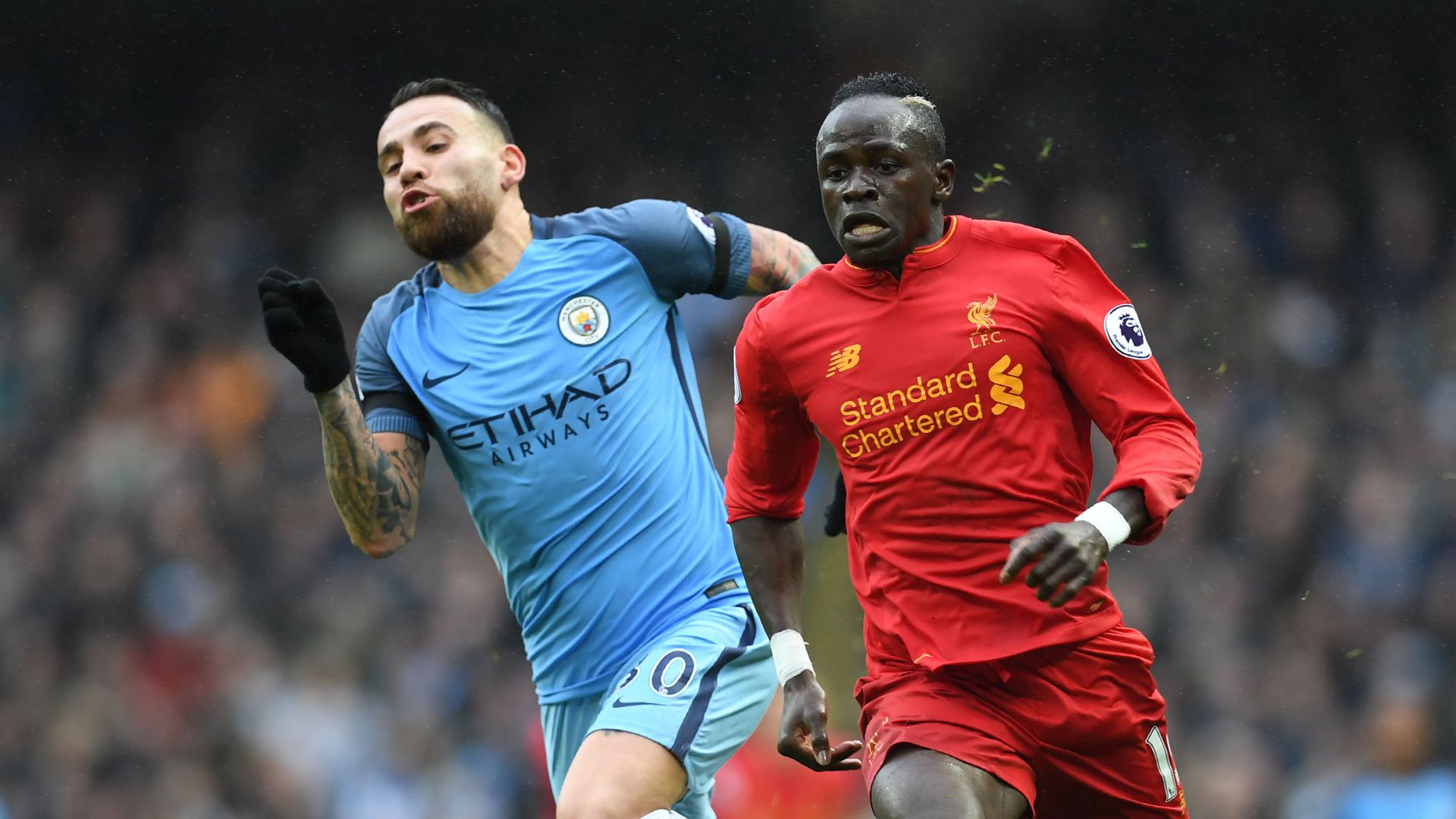 Mane Otamendi Manchester City Liverpool Premier League 19032017