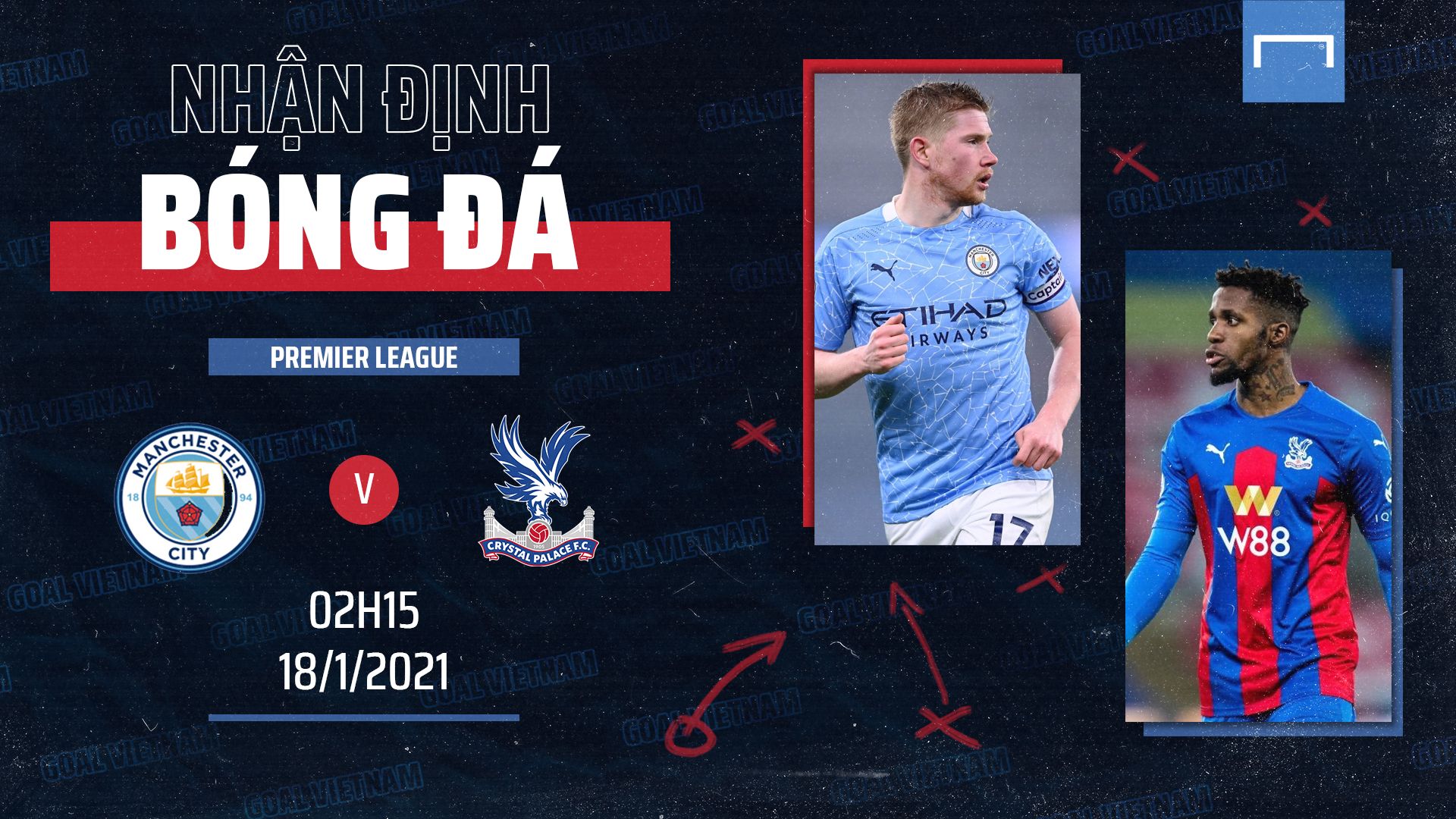 Preview Man City vs Palace GOAL Vietnam