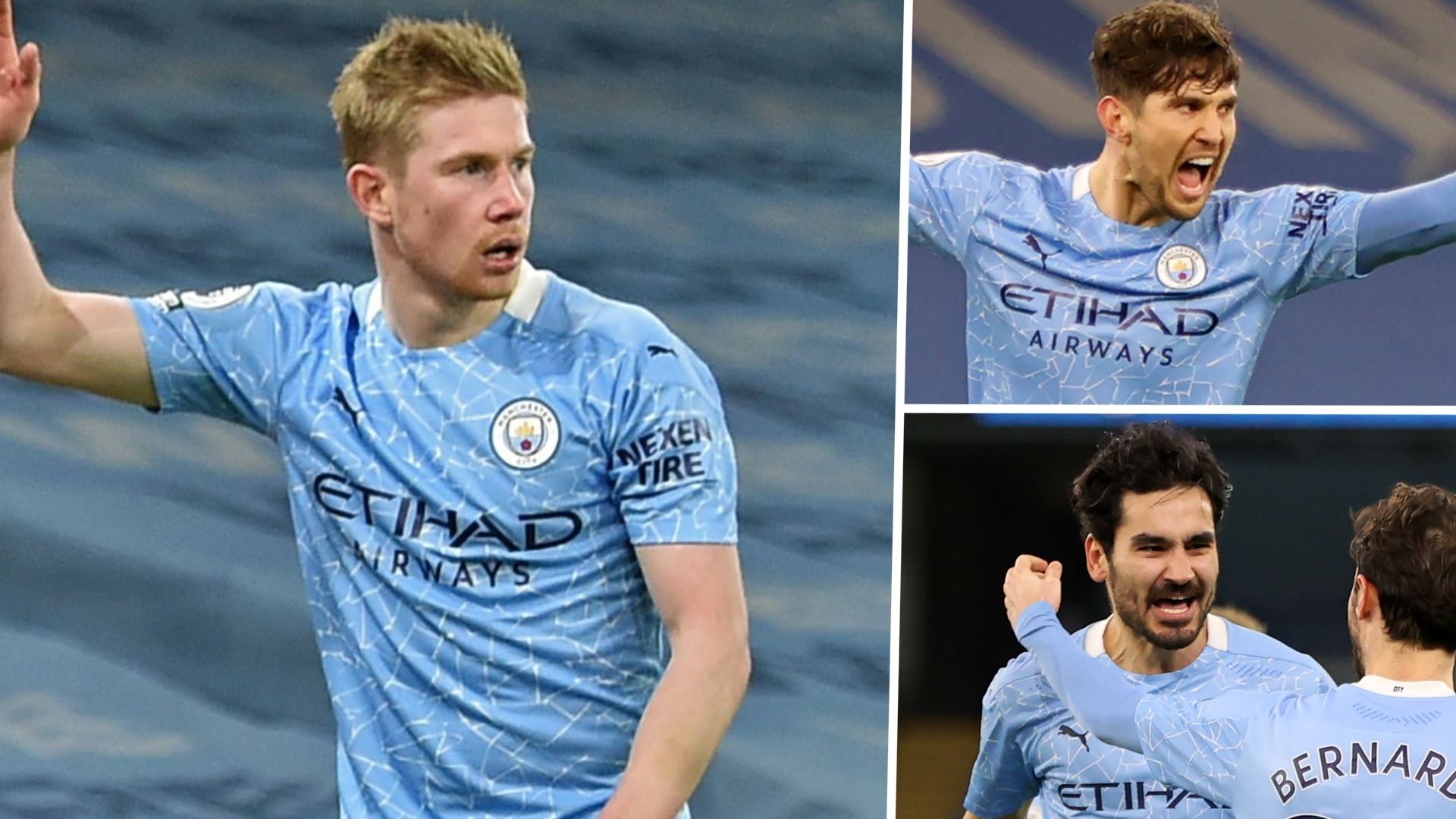 De Bruyne Stones Gundogan Man City GFX