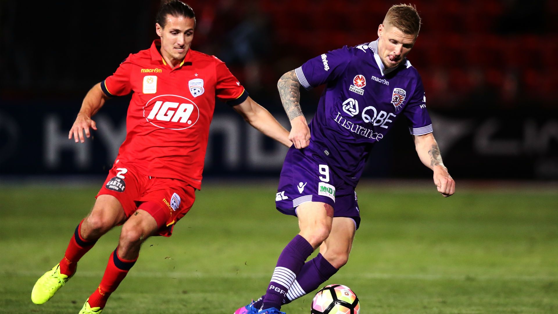 Andrew Keogh Perth Glory vs. Adelaide United