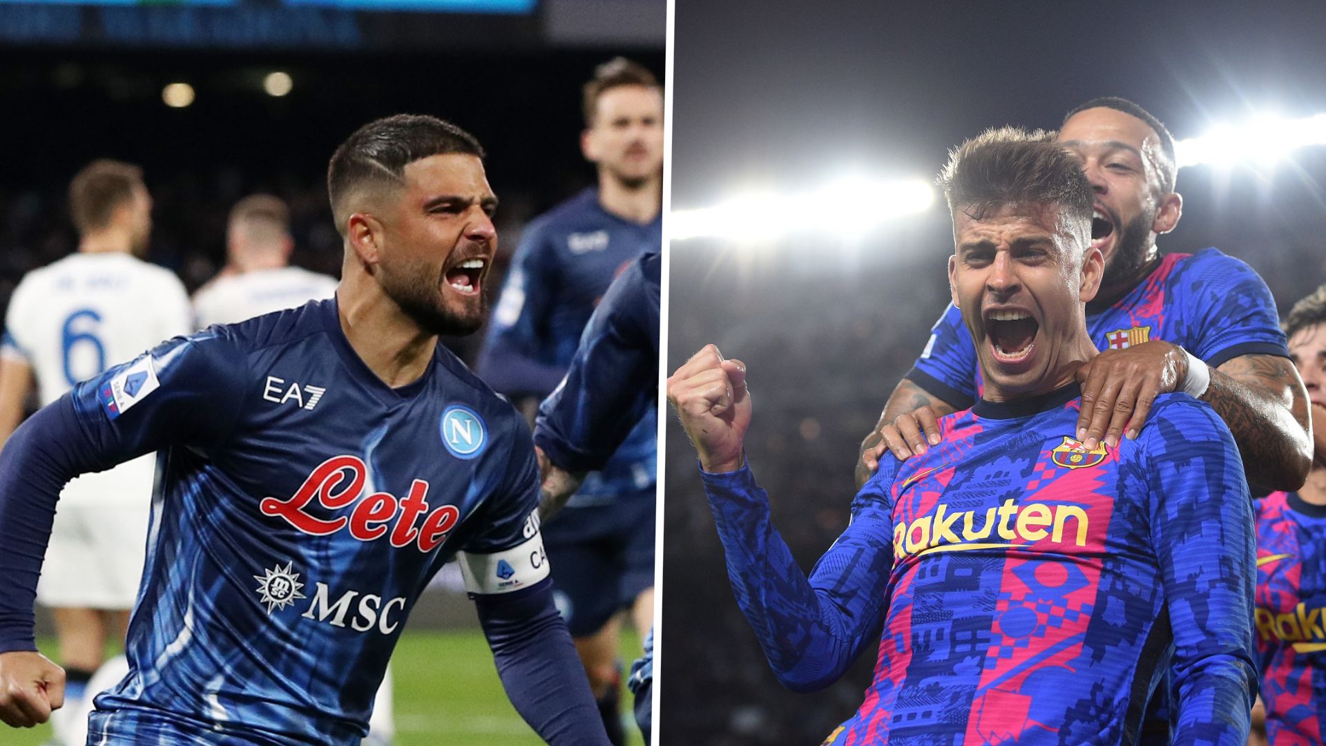 Lorenzo Insigne Gerard Pique Napoli Napoles Barcelona
