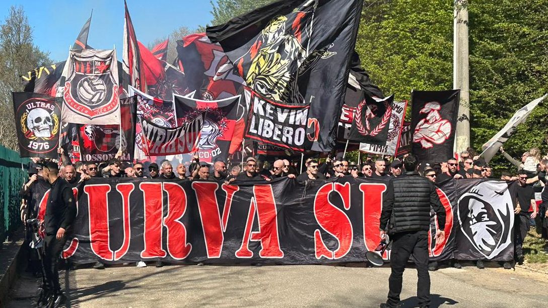 curva sud milan milanello corteo 2025 26