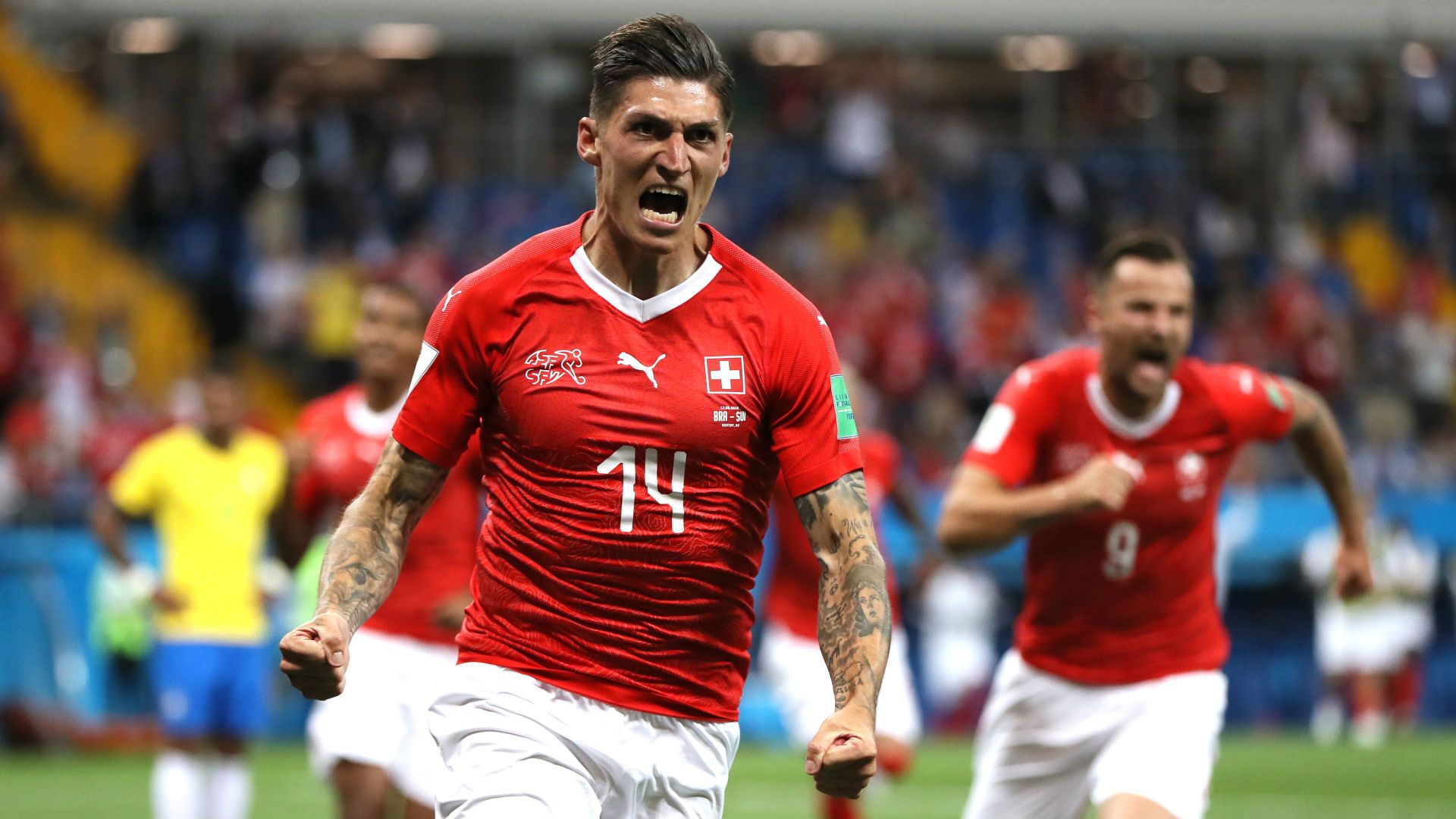 Steven Zuber Switzerland Brazil World Cup 2018