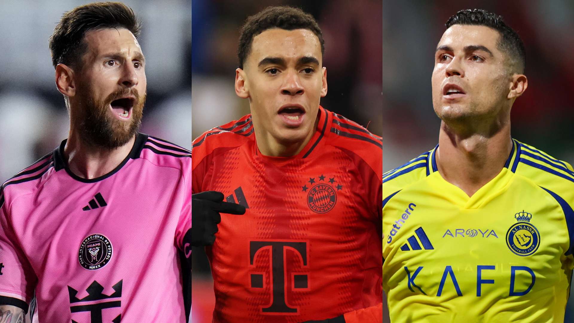 Jamal Musiala Lionel Messi Cristiano Ronaldo 2024