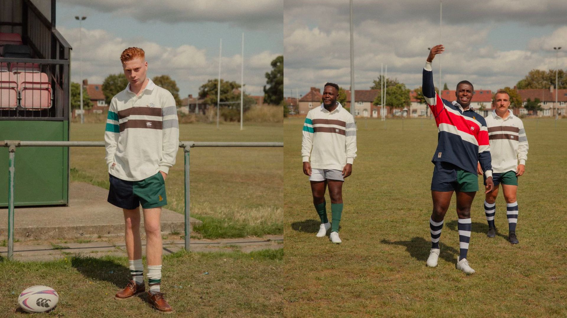 Percival x Canterbury rugby capsule shorts