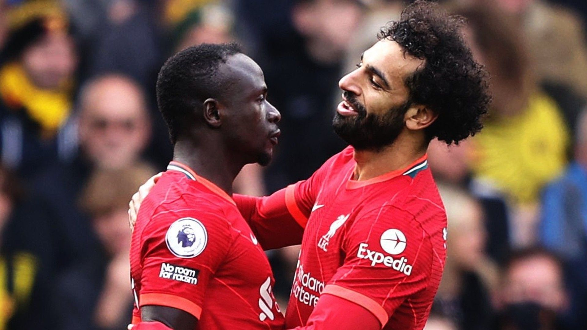 Sadio Mane and Mohamed Salah of Liverpool.