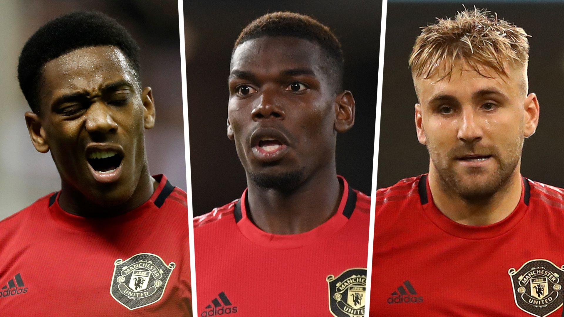 Anthony Martial Paul Pogba Luke Shaw