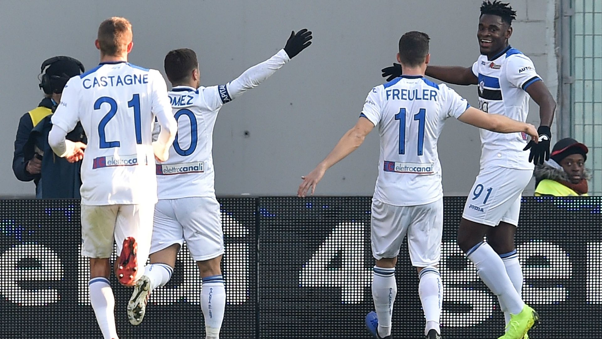 Atalanta celebration sassuolo serie a 29122018