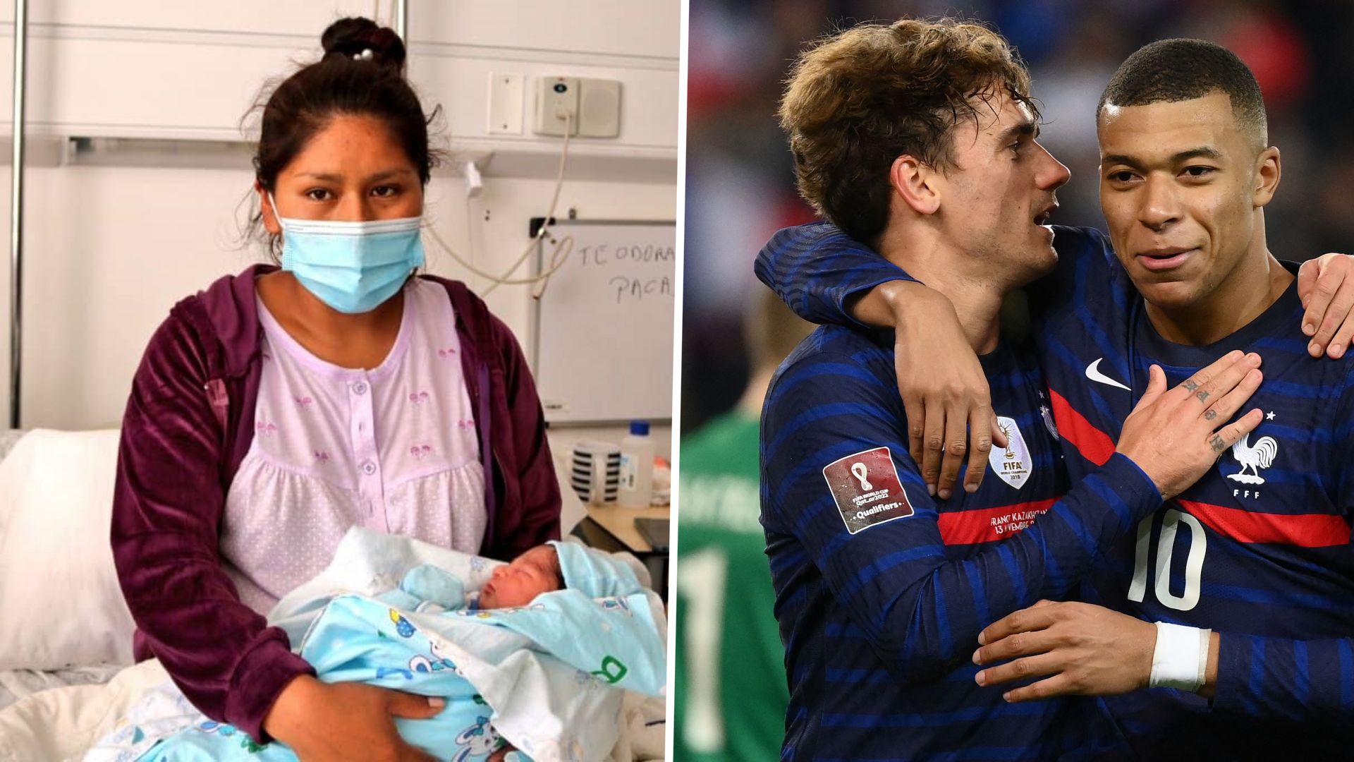 Bebé Griezmann Mbappé