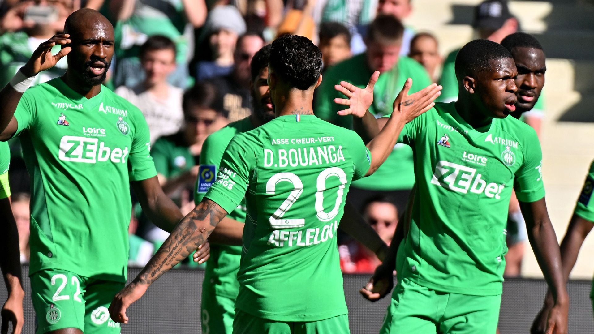 La joie des Stéphanois face à Brest.