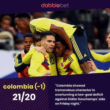 Colombia Australia graphic