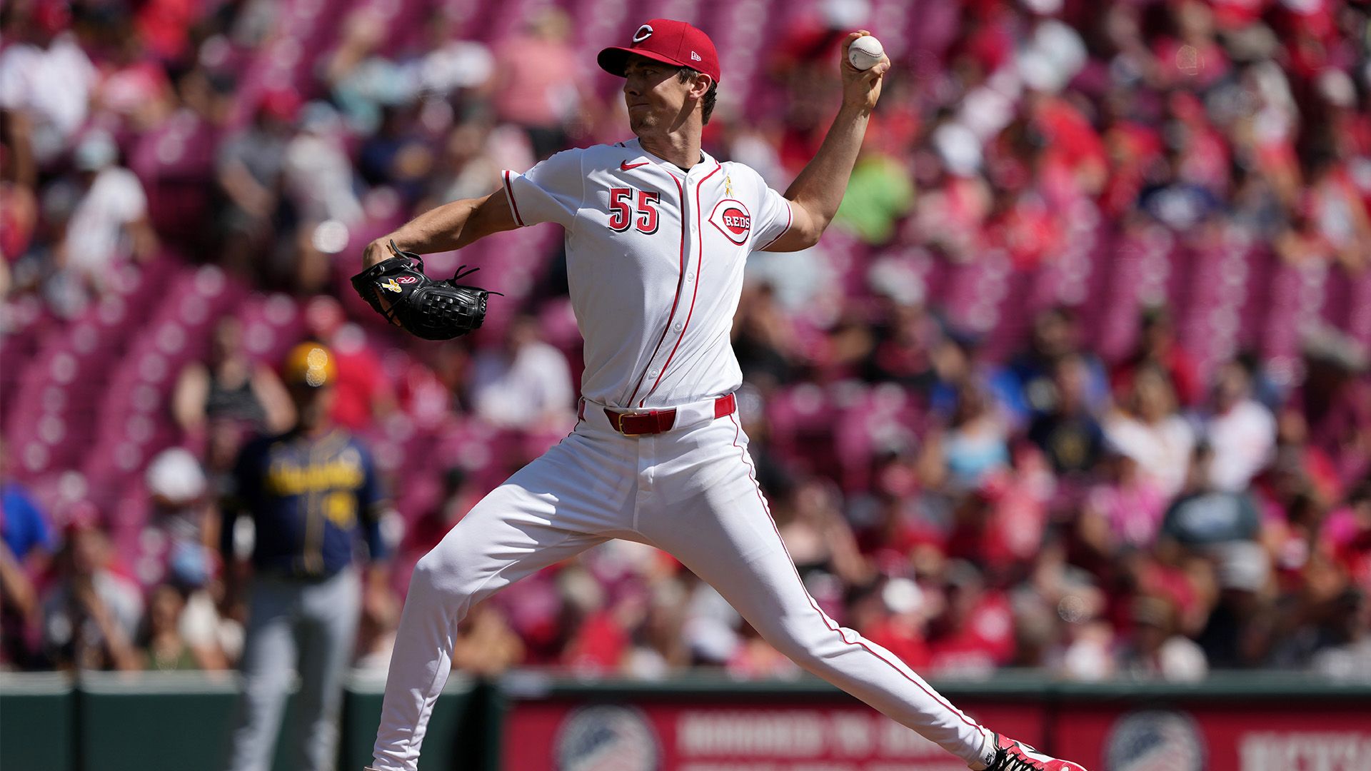 Brandon Williamson #55 of the Cincinnati Reds