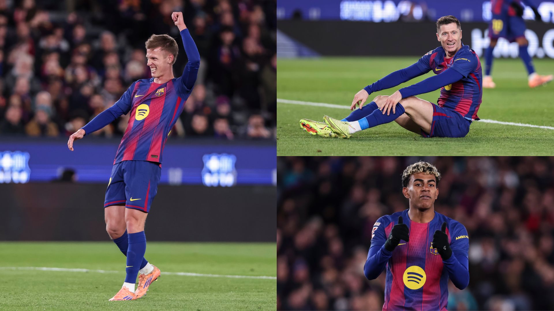Barcelona player ratings vs Atletico Madrid: Robert Lewandowski's blushes are spared! Dani Olmo and Ferran Torres strike after Poland star's missed penalty as Pedri and Lamine Yamal sparkle