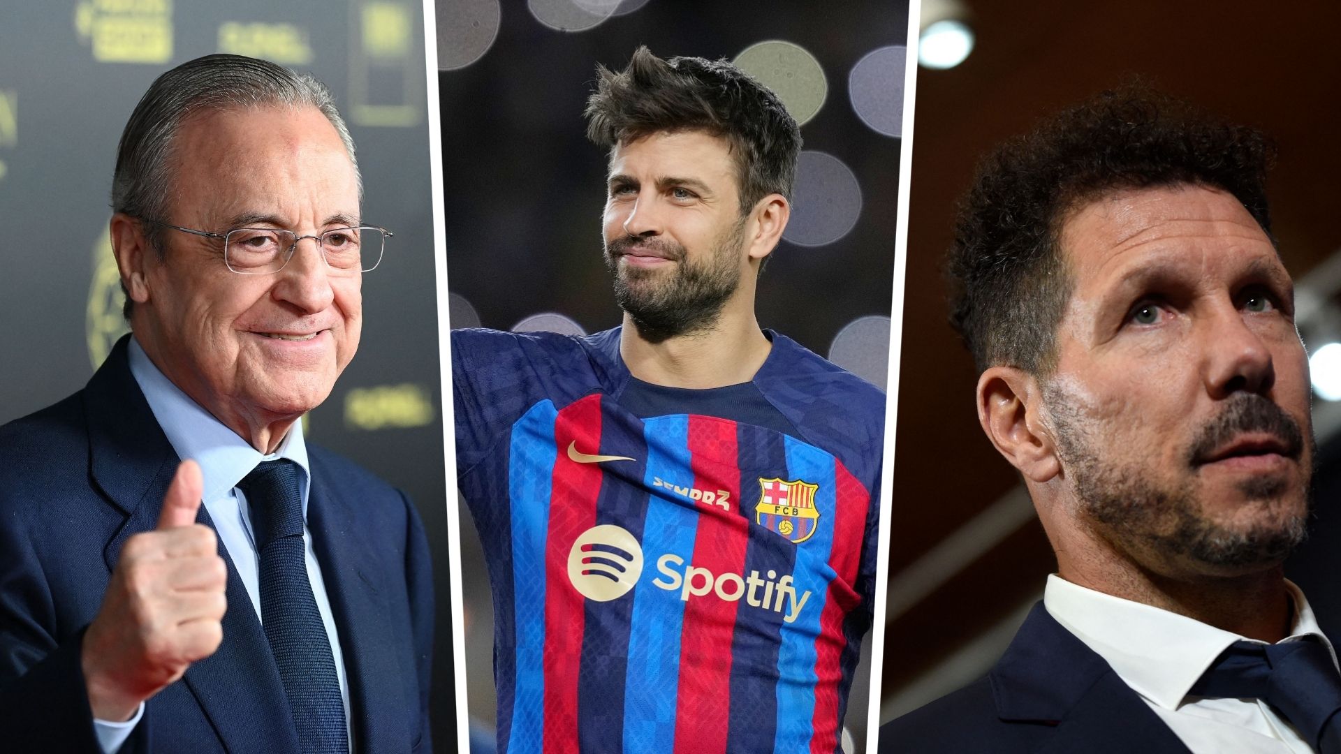 Florentino Perez Diego Simeone Gerard Pique
