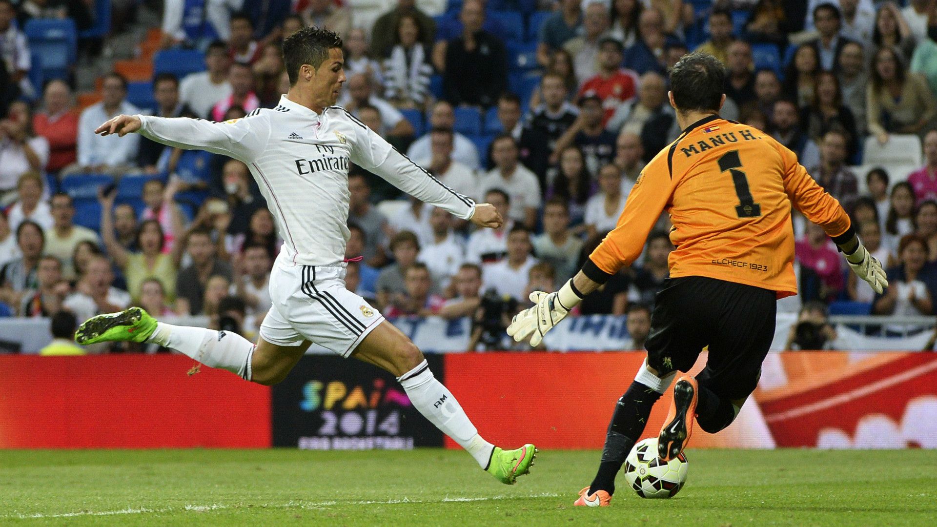 CRISTIANO RONALDO MANU HERRERA REAL MADRID ELCHE LIGA BBVA 09232014