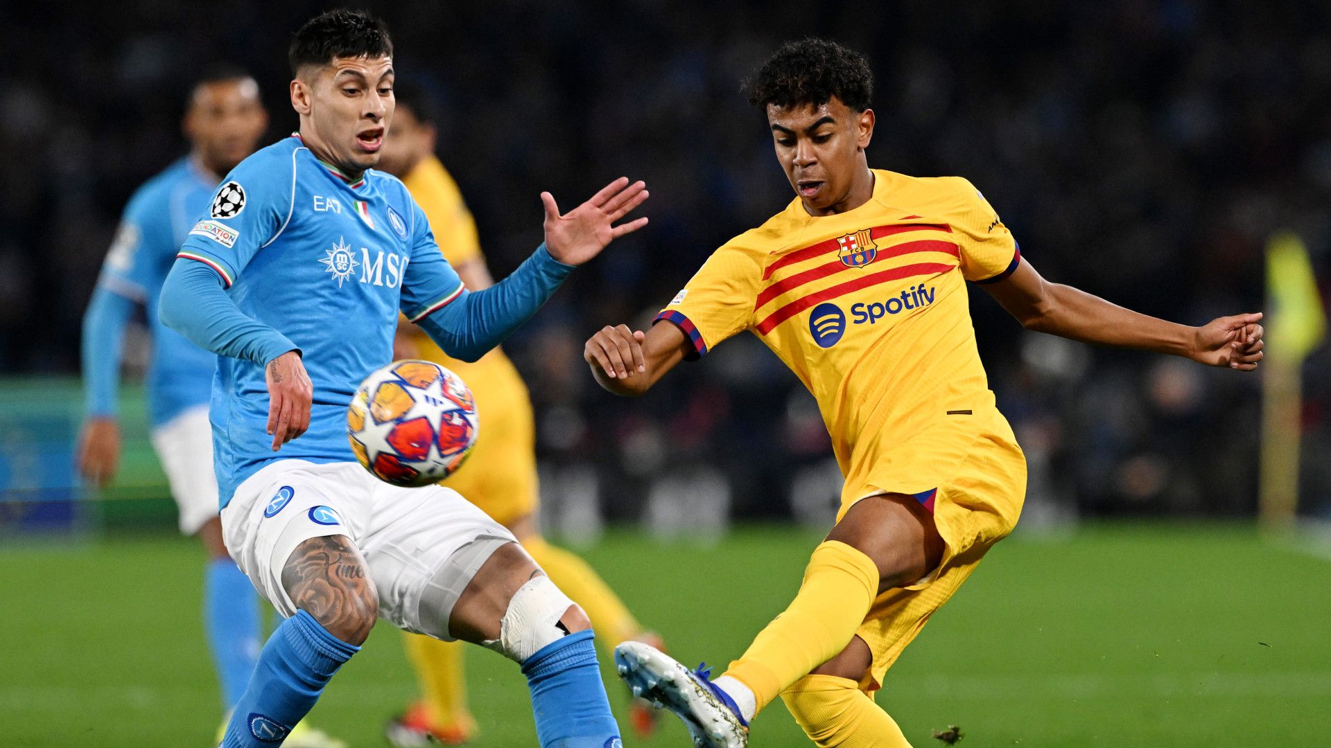 MATHIAS OLIVERA NAPOLI LAMINE YAMAL BARCELONA 