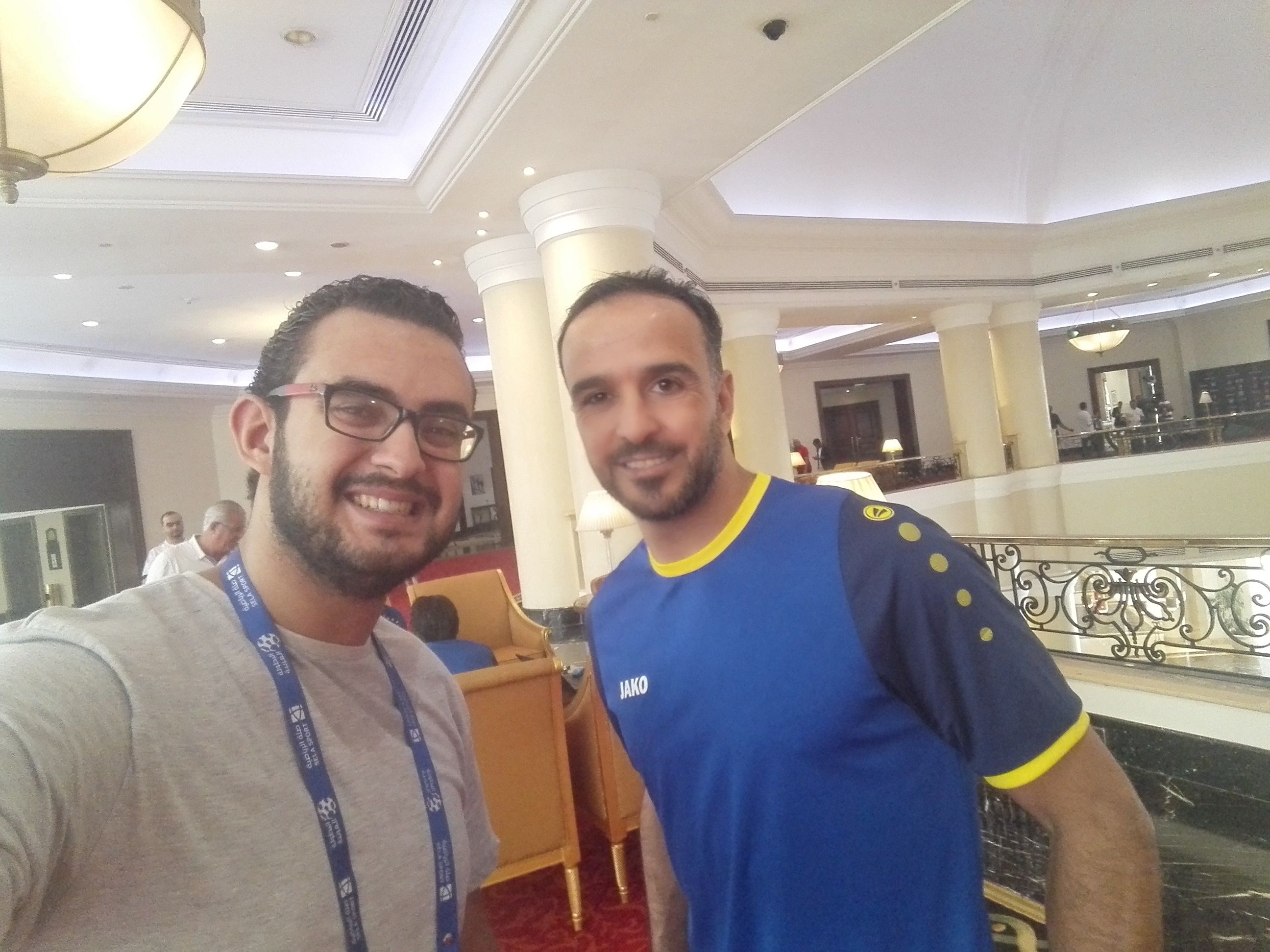 محمود ضياء مع لؤي العمايرة الفيصلي الأردني البطولة العربية 04082017