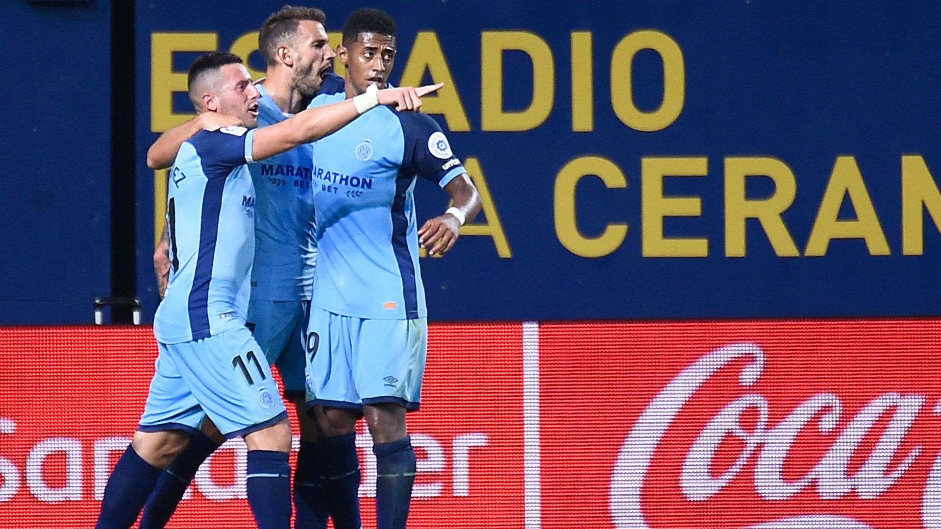 Girona celebrating Liga