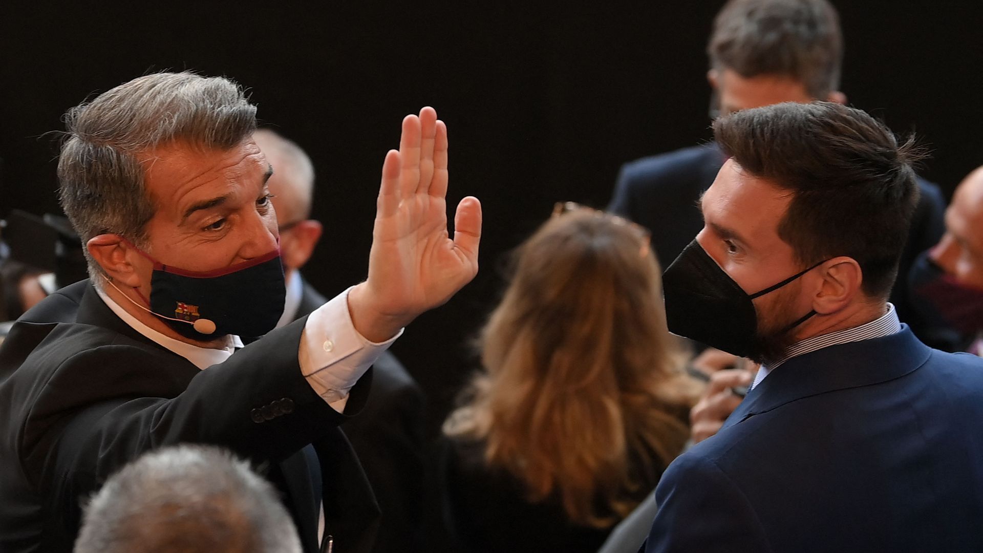 Lionel Messi Joan Laporta