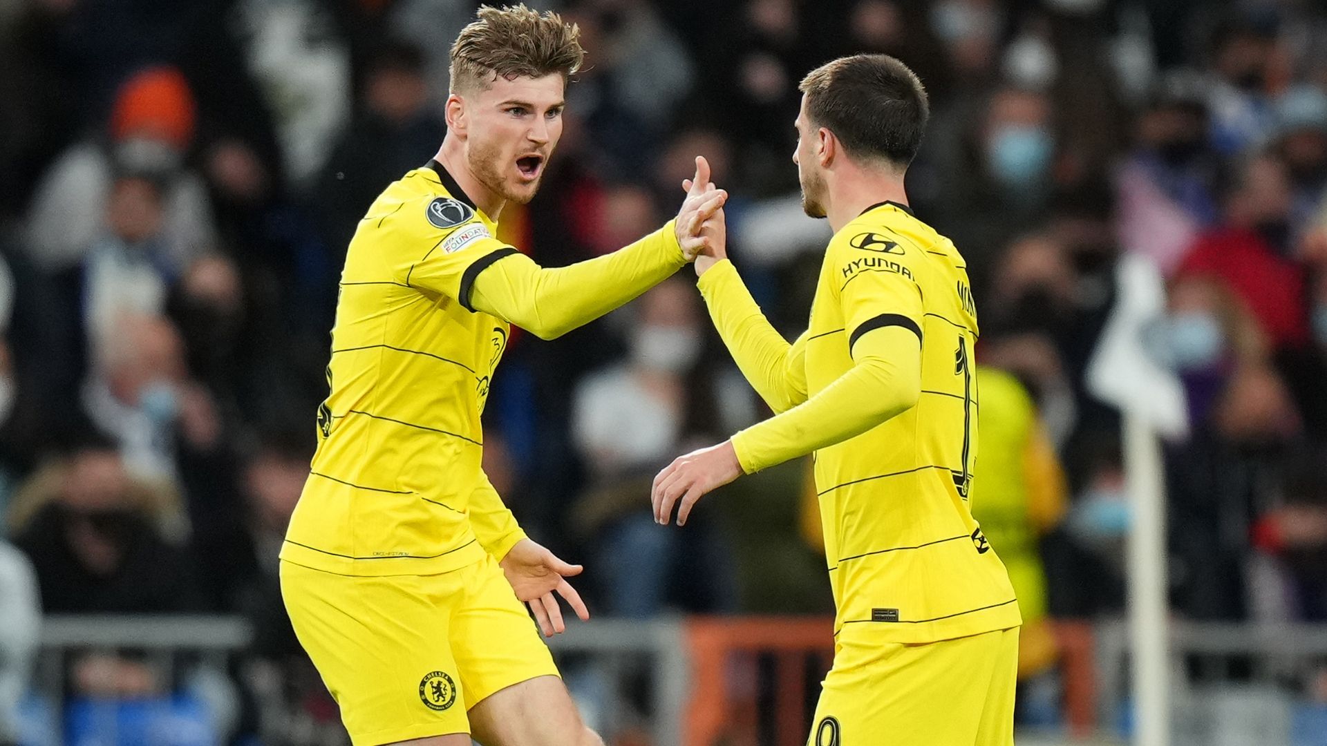 Chelsea celebrating Real Madrid Champions League