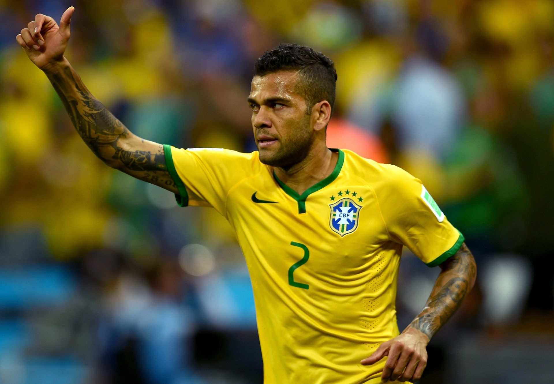 Daniel Alves Brazil Croatia 2014 World Cup Group A 06122014
