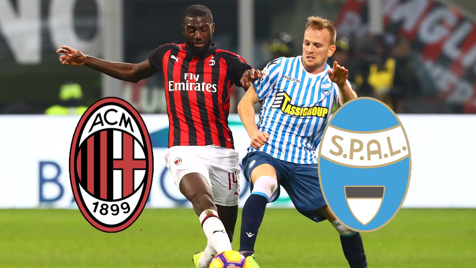 milan ac spal ferrara serie a italien italia