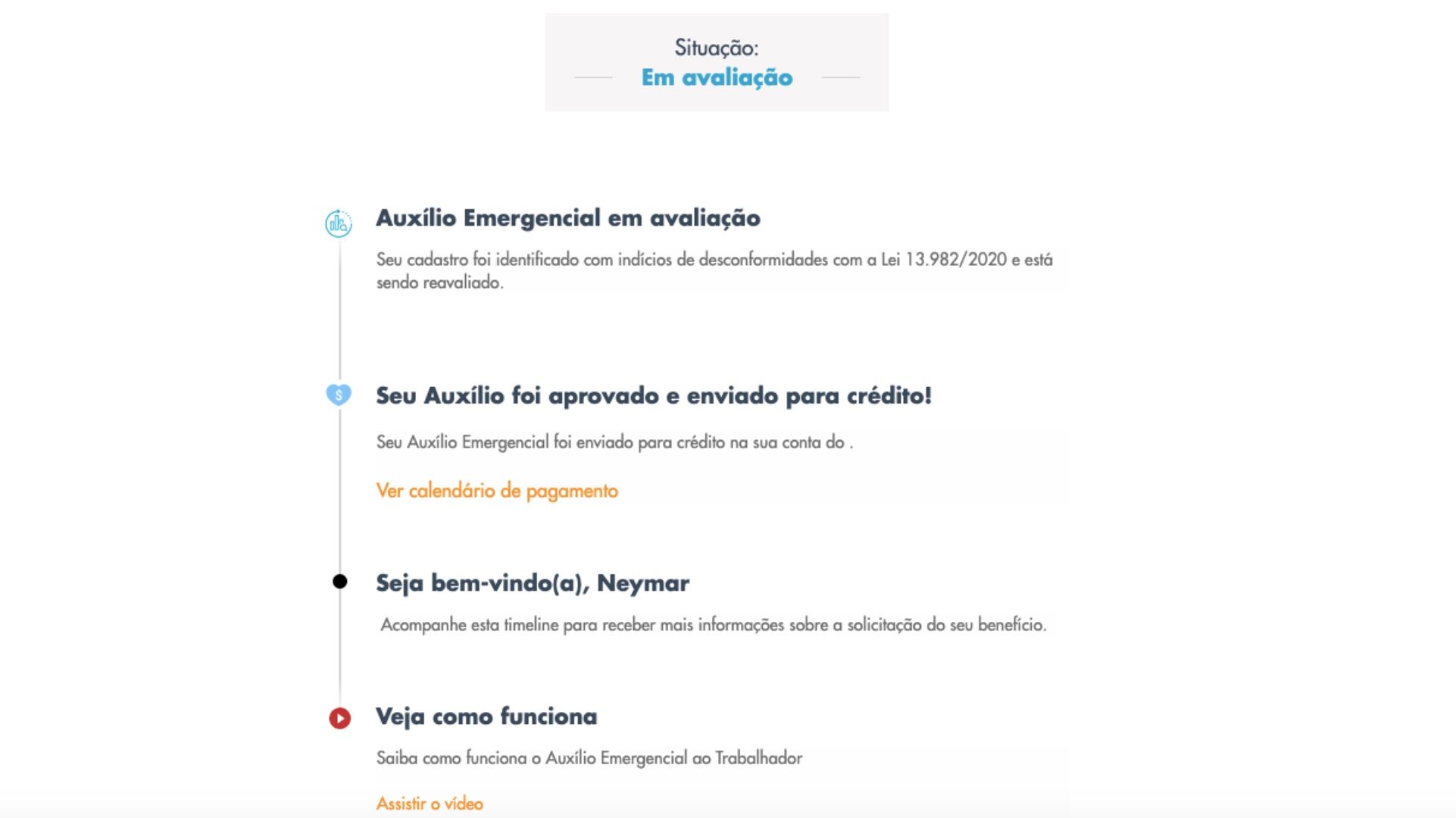 Auxílio Emergencial Neymar