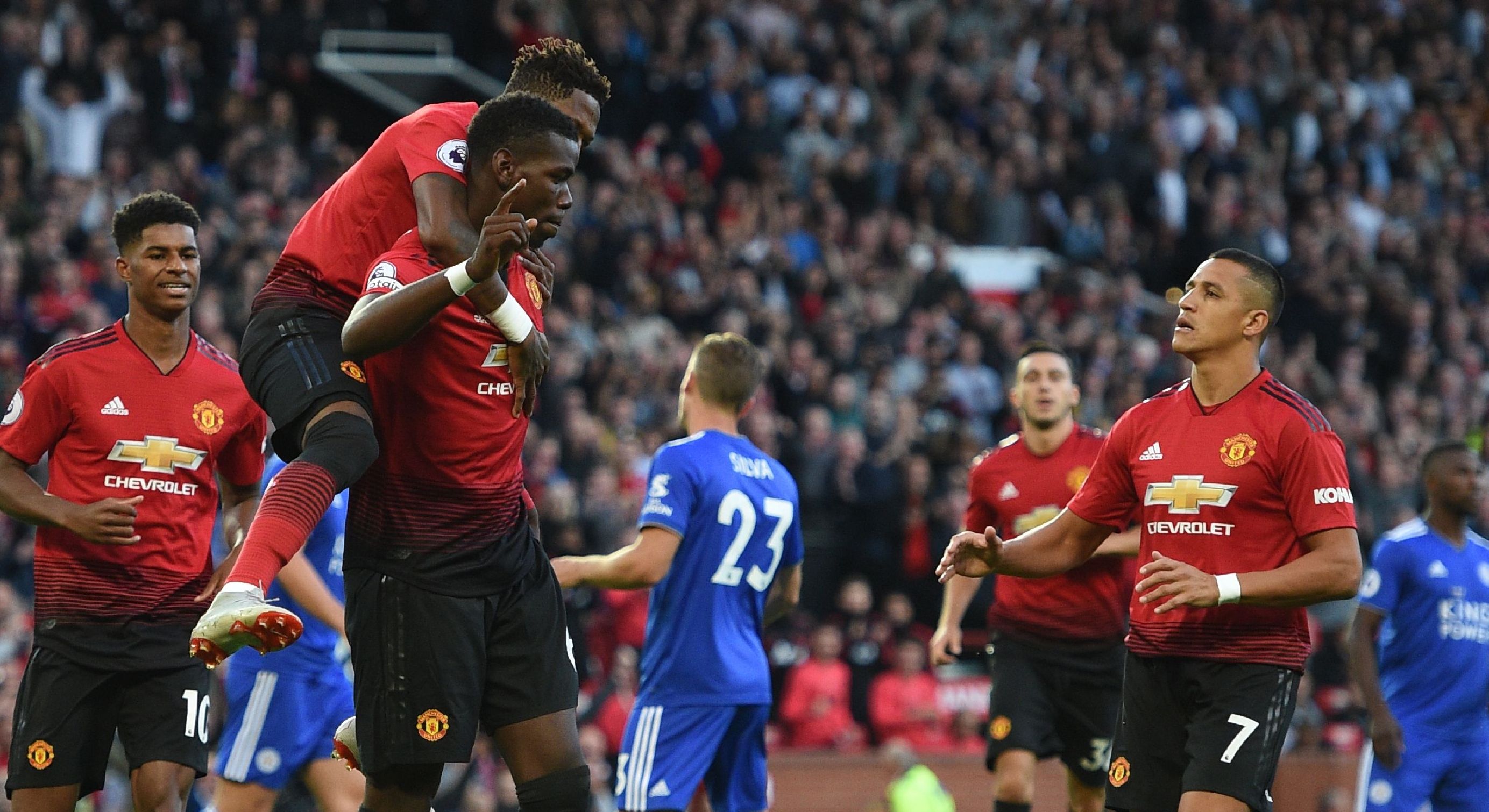 Paul Pogba Manchester United Leicester