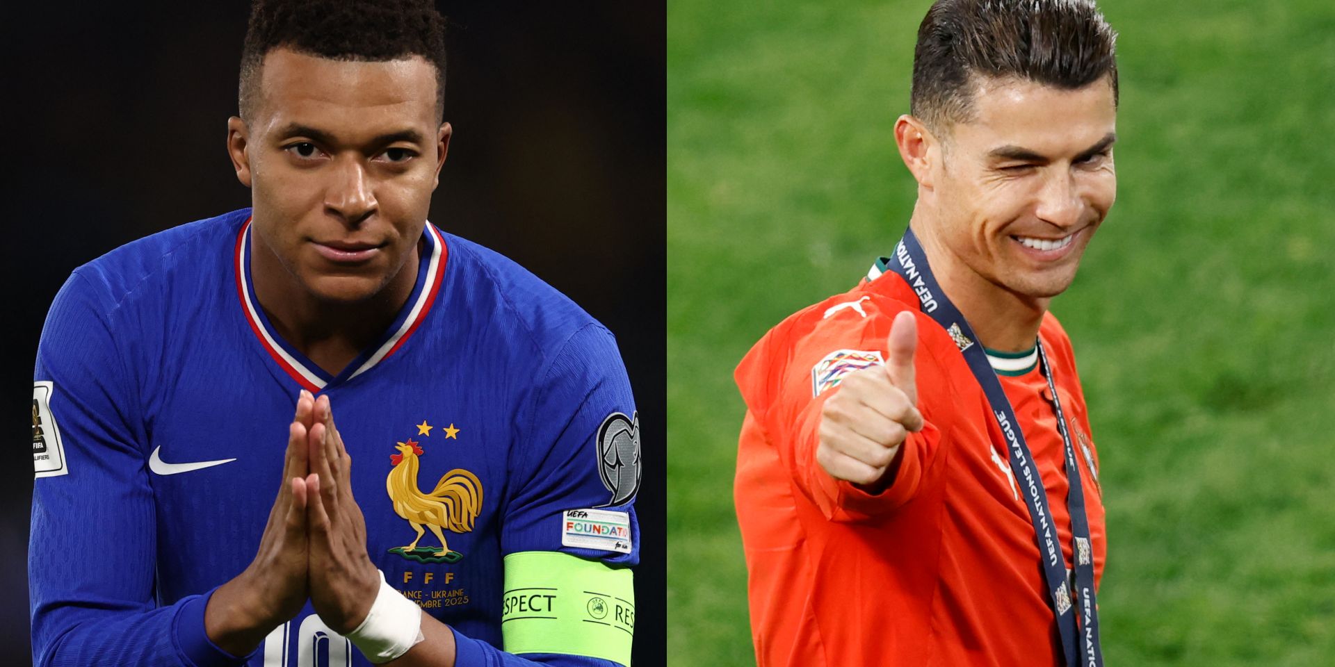 Kylian Mbappe Cristiano Ronaldo France Portugal 2025